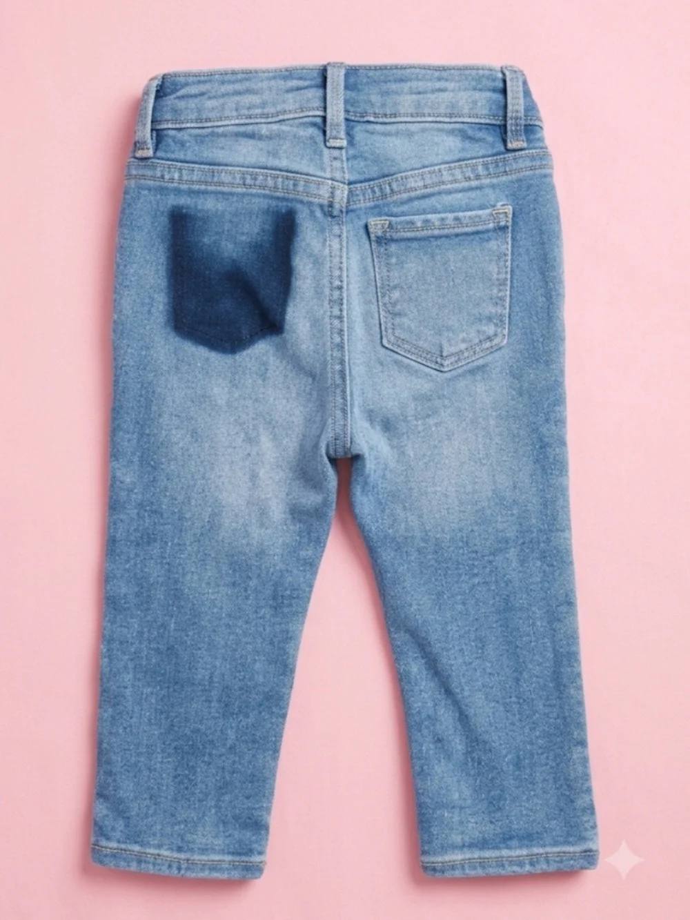 GAP Light Blue Distressed Skinny Jeans with Dark Blue Patch